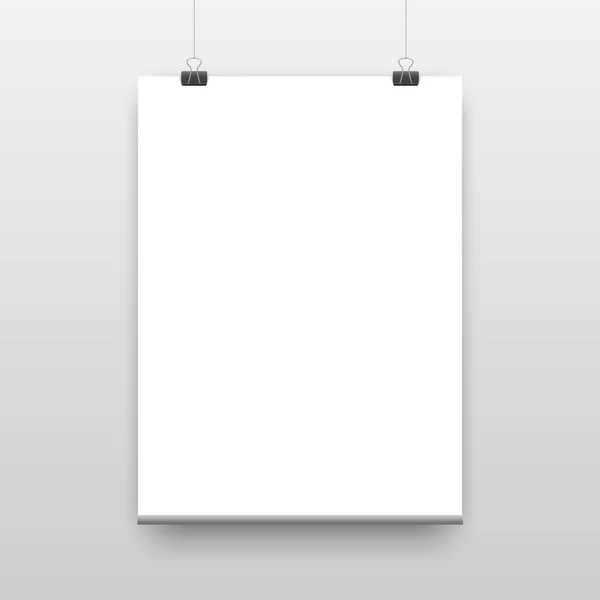 Vector poster template of a paper sheet — Stock Vector