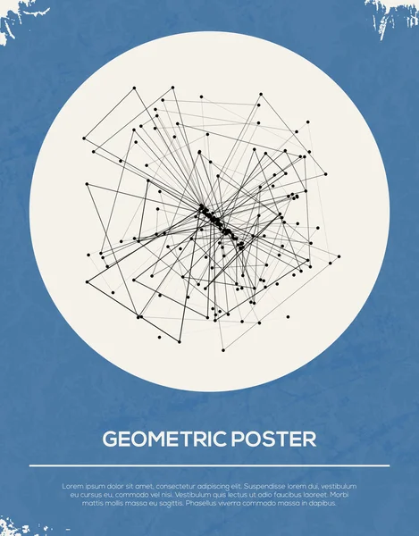Abstract Retro Geometric Background. Vector Illustration. — Stock Vector