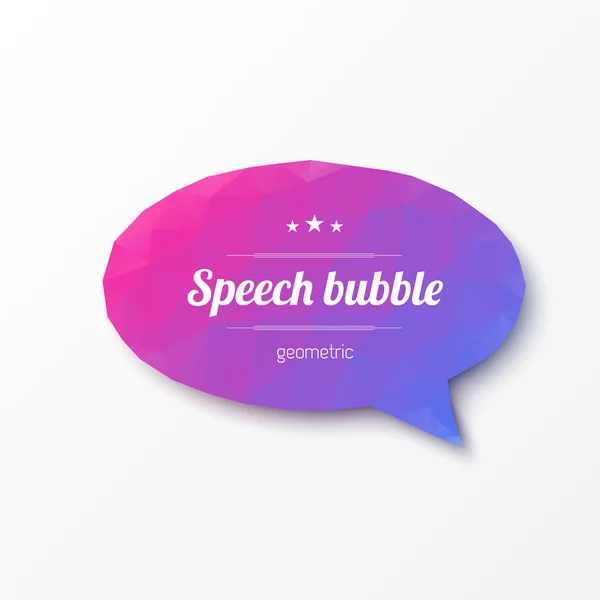 Abstract design - Geometric speech bubble — Stock Vector
