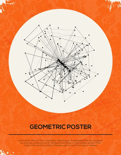 Absztrakt retro geometriai háttér. — Stock Vector