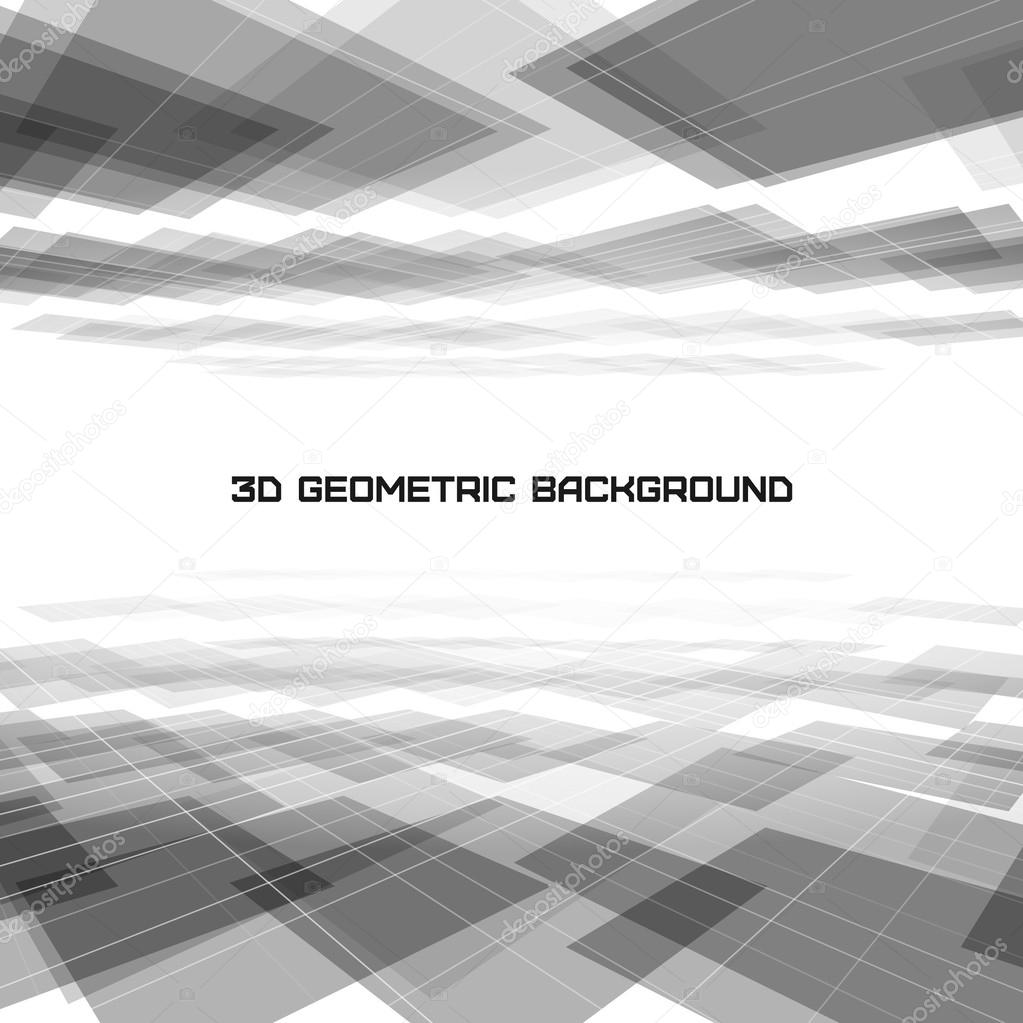 3D Geometric abstract background