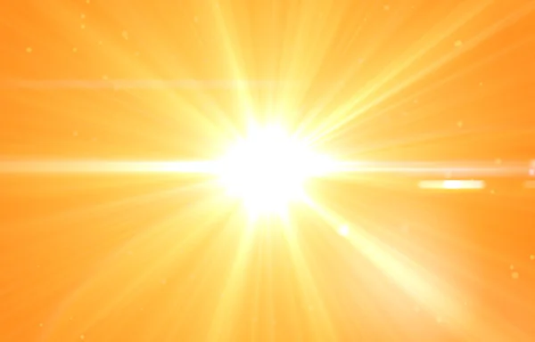 Fondo de verano con una magnífica explosión de sol con destello de lente. Caliente con espacio para su mensaje . —  Fotos de Stock