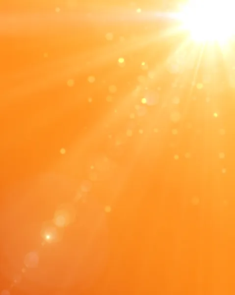 Summer background with a magnificent sun burst with lens flare. Hot with space for your message. — Stock Photo, Image