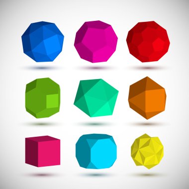 geometrik öğeleri kümesi