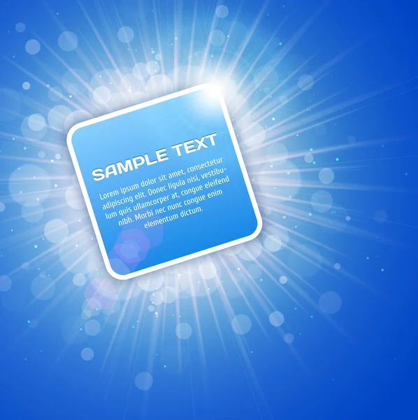 Modré světlé 3d pozadí s textem prostor — Stockový vektor