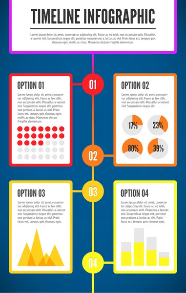 Tidslinje infographic mall — Stock vektor