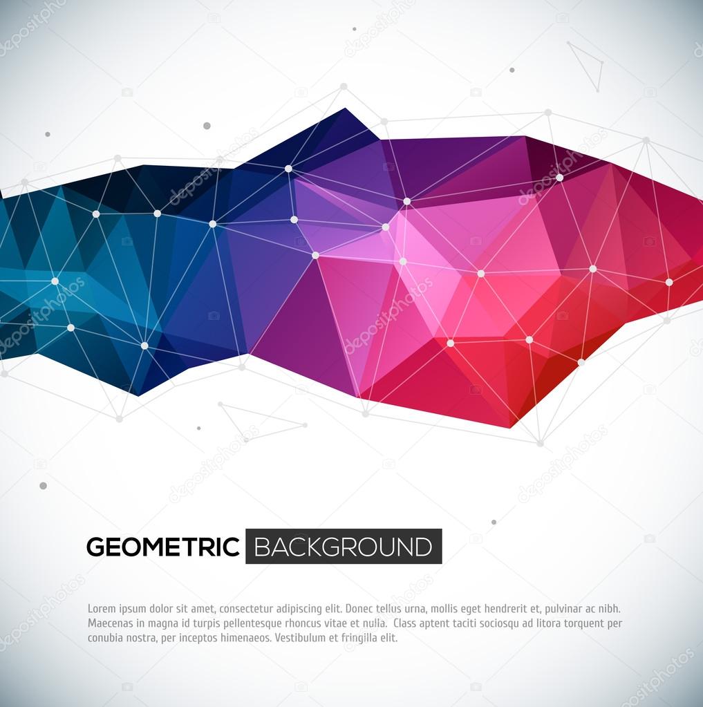 Abstract 3D geometric colorful background.