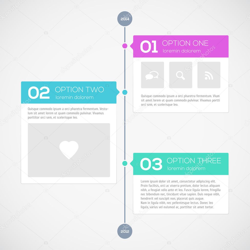 Modern timeline design template