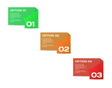 vektör kağıt ilerleme arka plan ürün seçimi veya sürümleri.