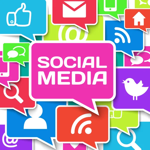 Social media iconen vector achtergrond — Stockvector