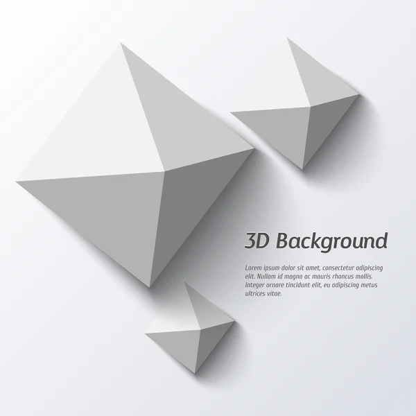 3D geometrischer abstrakter Hintergrund. — Stockvektor