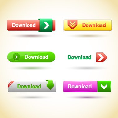 dikdörtgen web düğme kümesi.