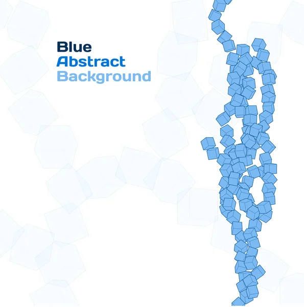 蓝色的多维数据集抽象背景 — 图库矢量图片