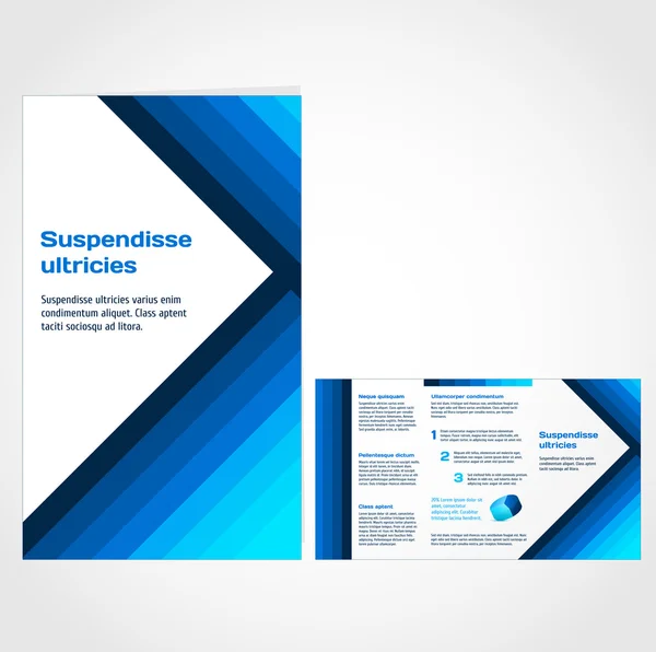 Tri fold business brochure template — Stock Vector
