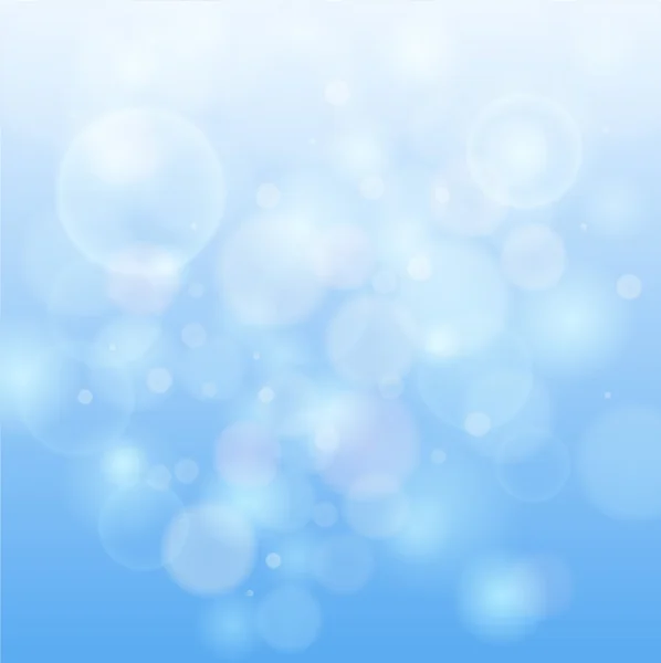 Bleu bokeh abstrait lumière fond. — Image vectorielle