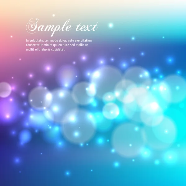 Colorful bokeh abstract light background. Vector illustration. — Stock Vector
