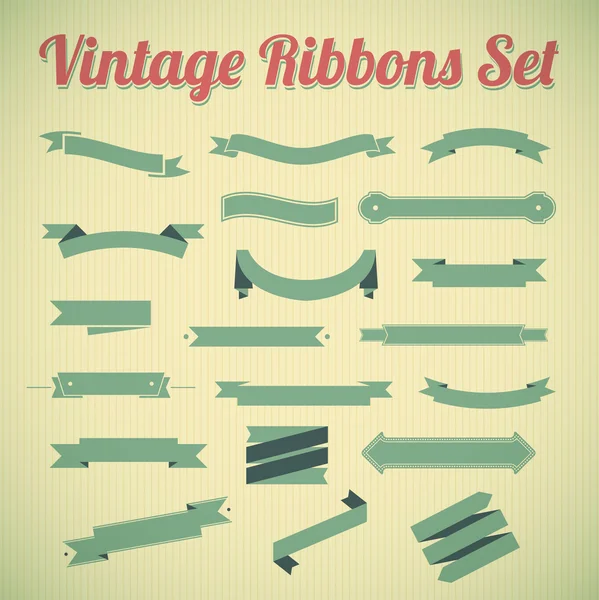 Vintage styled ribbons collection. — Stock Vector
