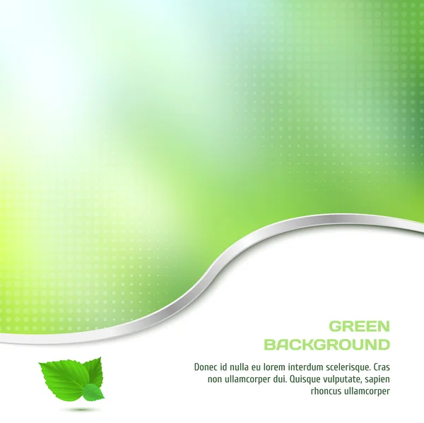 ハーフトーンと緑の色の抽象的な背景 — ストックベクタ