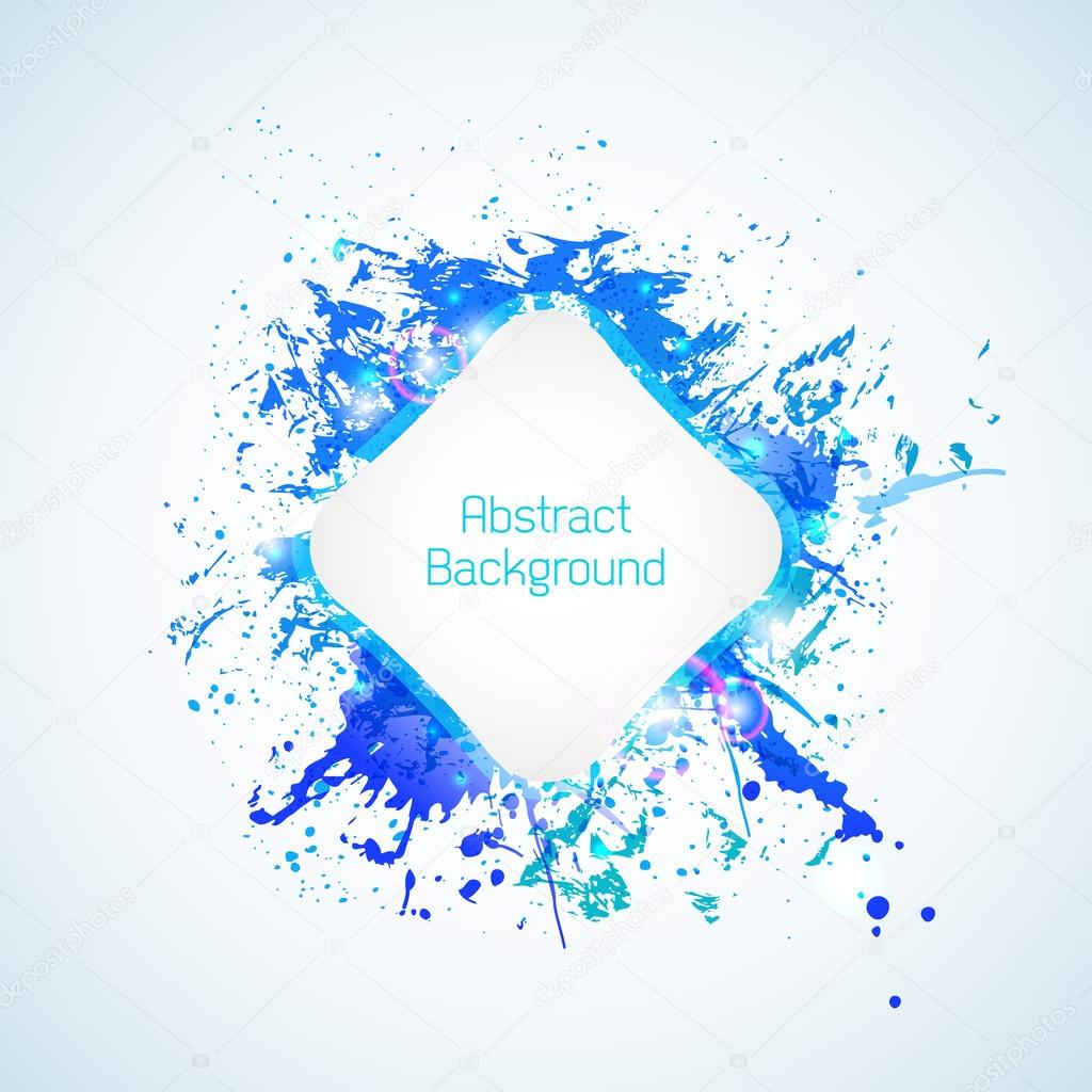 Abstract background with blue elements and drops