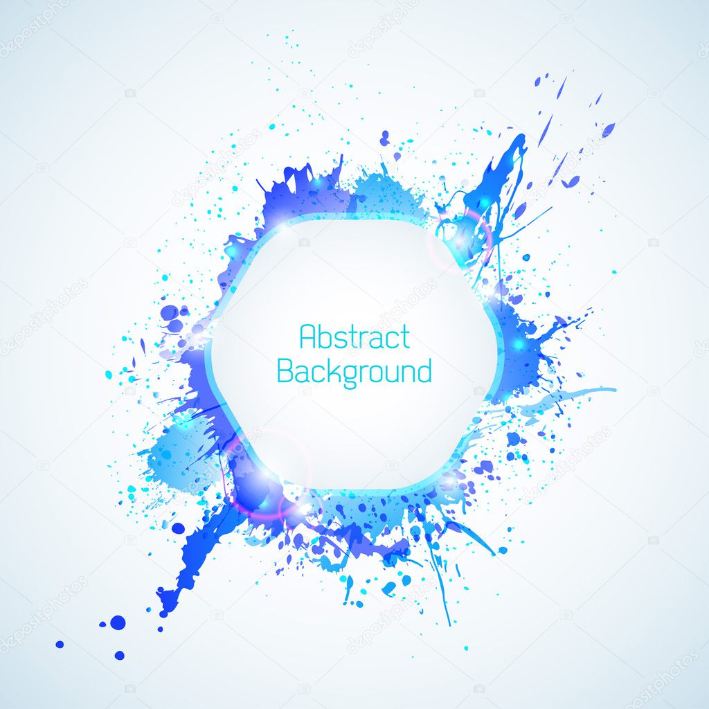 Abstract background with blue elements and drops