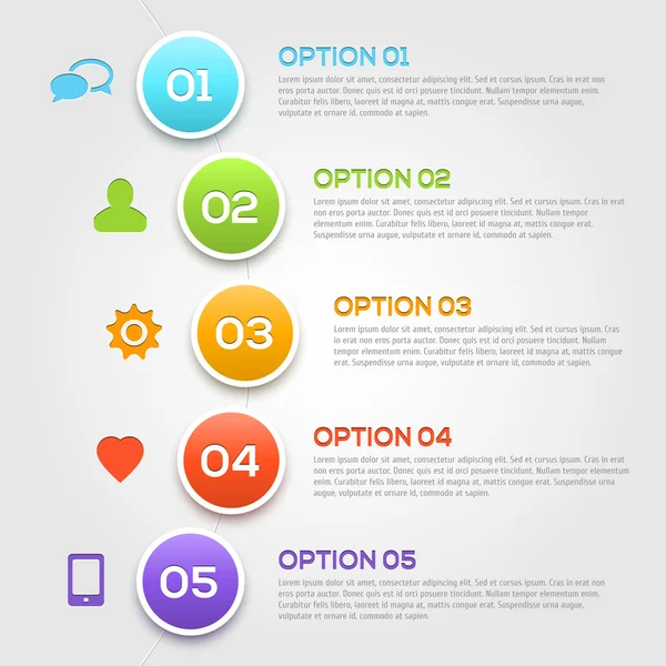 Plantilla de opciones de infografía moderna . — Archivo Imágenes Vectoriales