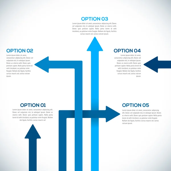 Modello infografico con frecce . — Vettoriale Stock