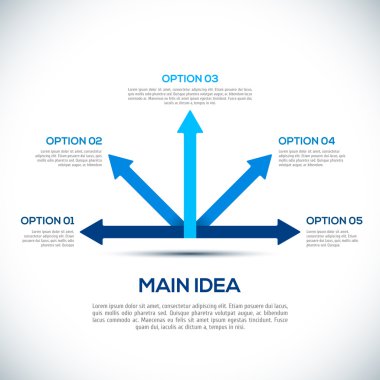 oklarla infographics 3B şablon.