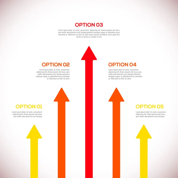 Modelo de infográficos com setas . — Vetor de Stock