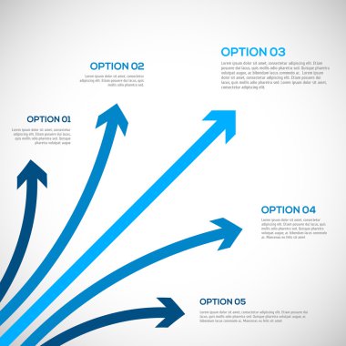 Oklu bilgi grafikleri şablonu.