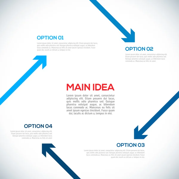 Infographics mall med pilar. — Stock vektor