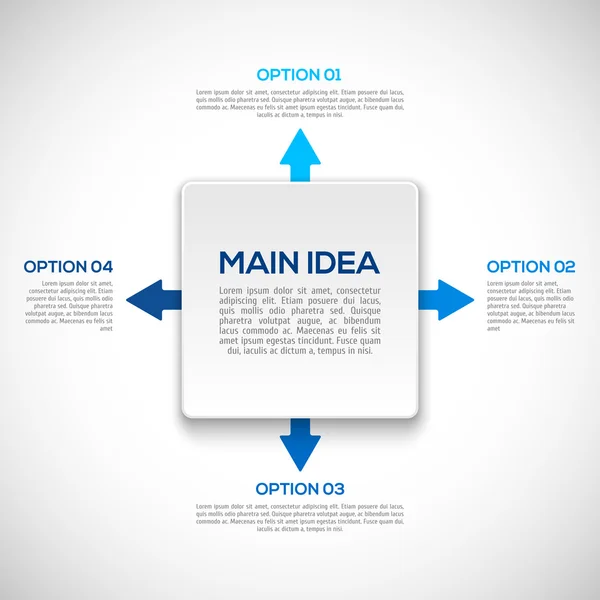 Infographics template with arrows. — Stock Vector