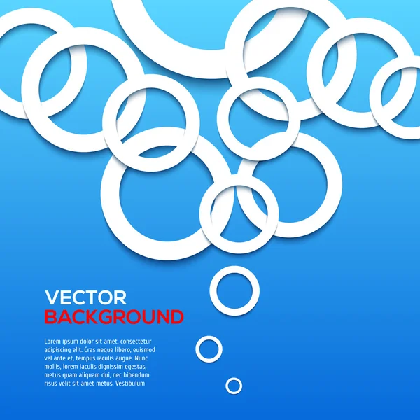 Abstrakt 3d blå cirklar bakgrund. — Stock vektor