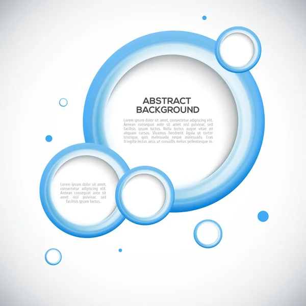 Abstract 3D blue circles background. — Stock Vector