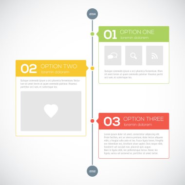 Modern timeline design template clipart