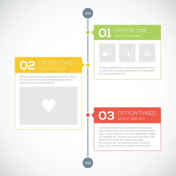 Plantilla de diseño de línea de tiempo moderna — Archivo Imágenes Vectoriales