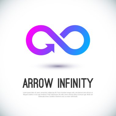 Arrow infinity business vector logo clipart