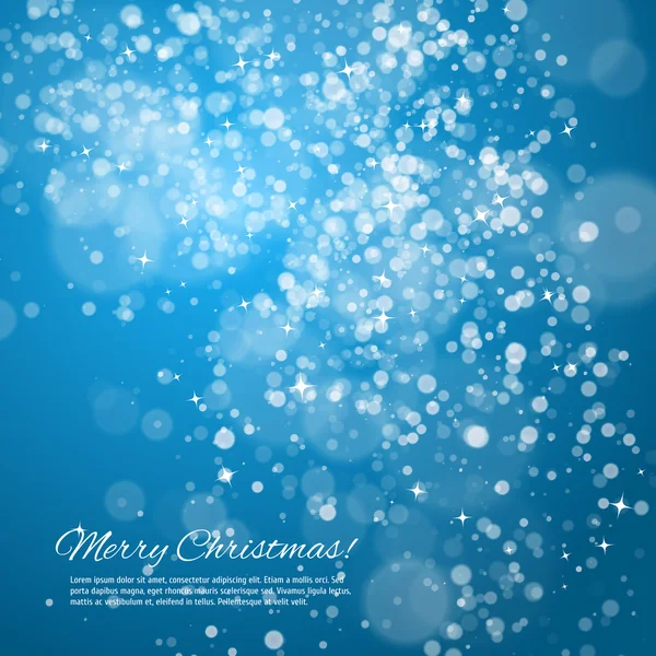 Blue night christmas background — Stock Vector