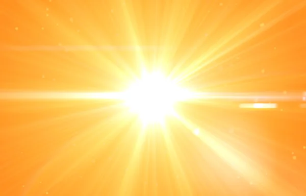 Summer background with a magnificent sun burst — Stock Photo, Image