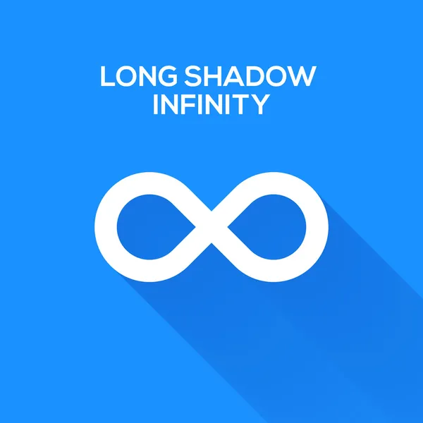 Infinity symbols with long shadow — Stock Vector