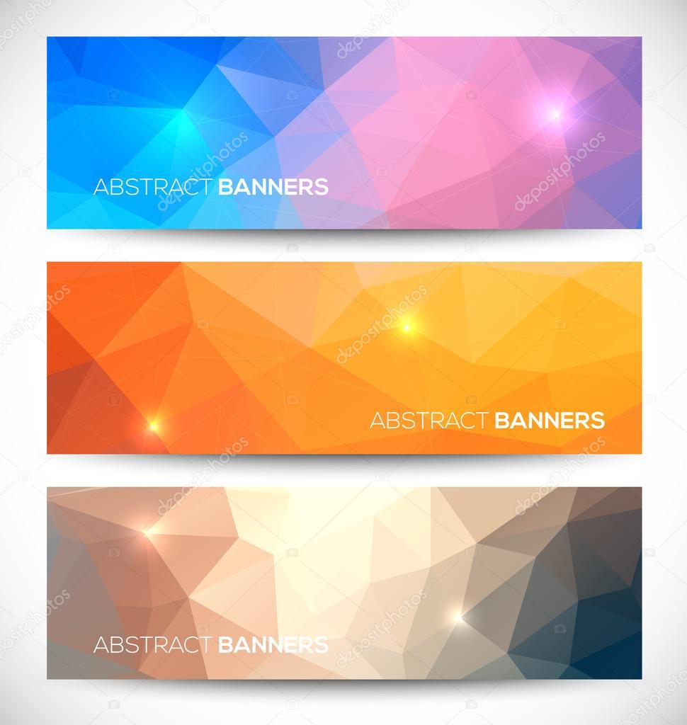 Abstract banners collection.
