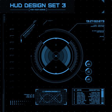 HUD and GUI set. Futuristic User Interface.