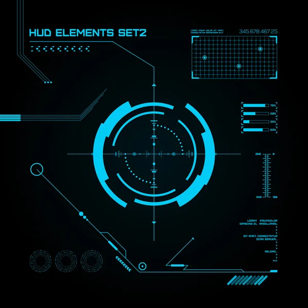 HUD et GUI réglés. Interface utilisateur futuriste . — Image vectorielle