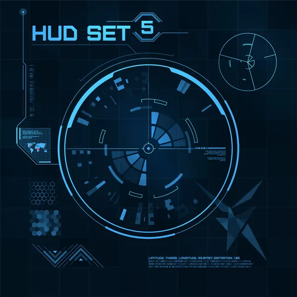Hud ve GUI ayarlayın. fütüristik kullanıcı arabirimi.