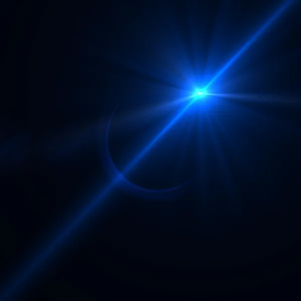 Lens flare effect over black background — Stock Photo, Image