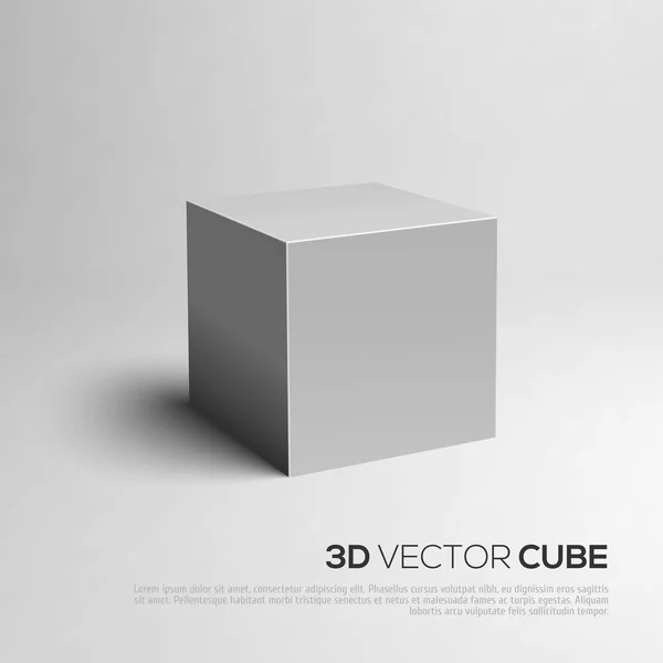 Cubo 3D. Ilustración vectorial para su diseño . — Vector de stock