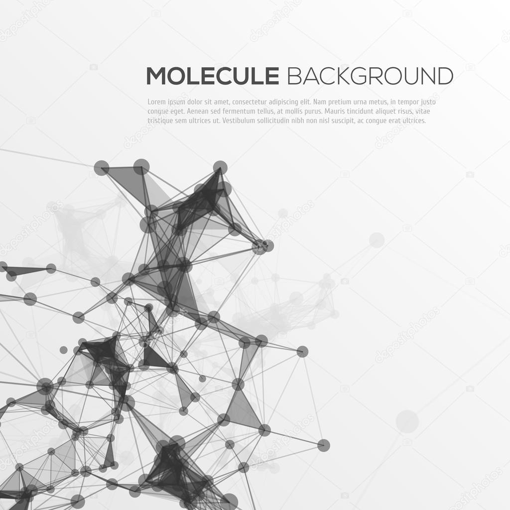 Molecule structure vector background.
