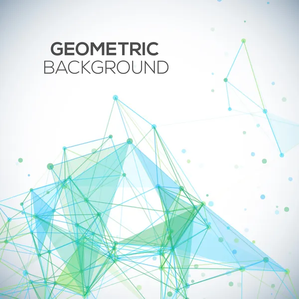 Fond vectoriel avec formes abstraites polygonales, cercles, lignes, triangles — Image vectorielle