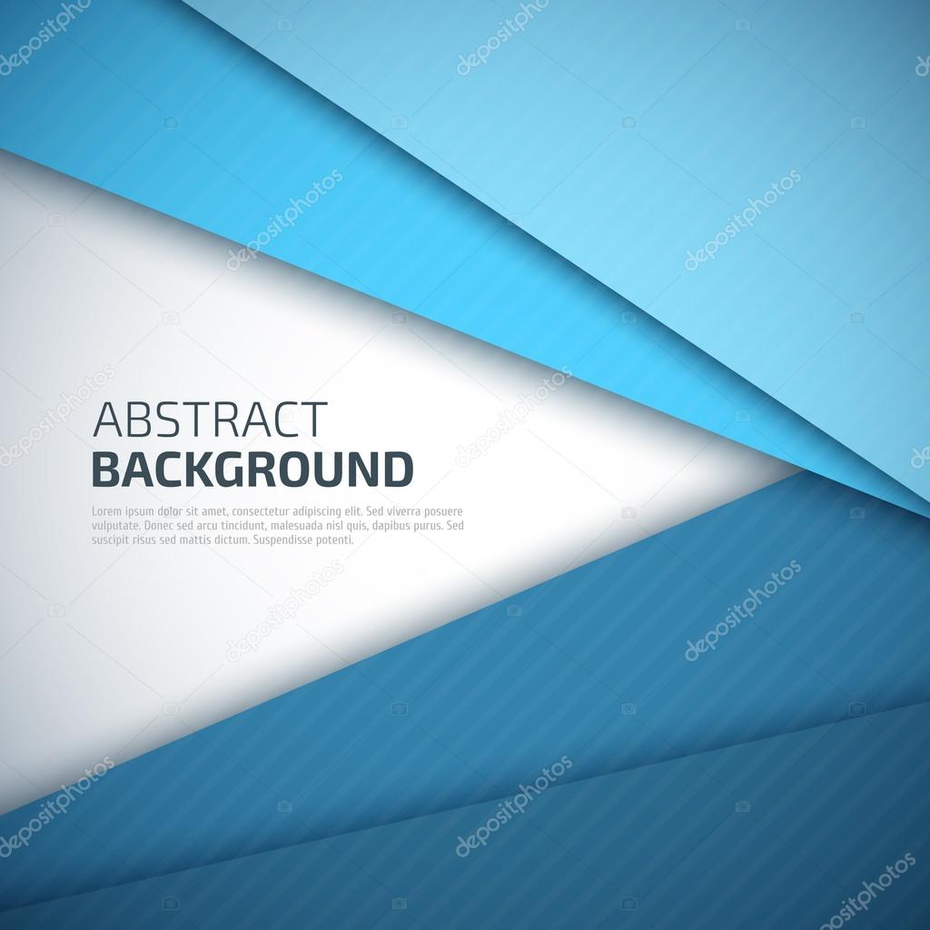 Blue paper layers abstract vector background.