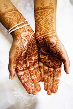 Henna hands at indian wedding