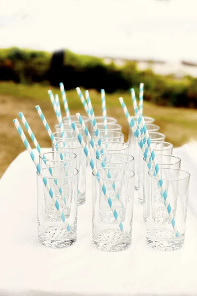 Empty glasses Stock Image